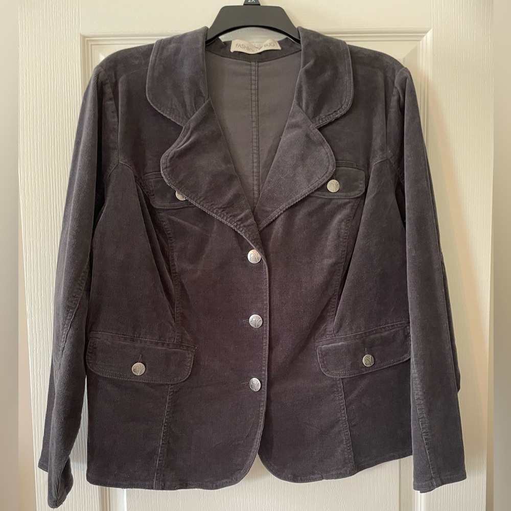 Fashion Bug Vintage Gray Corduroy Blazer Jacket